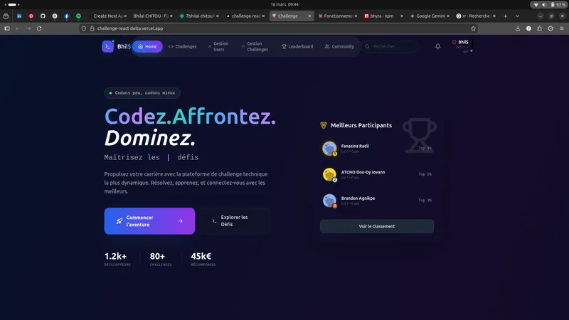 Plateforme de Challenges